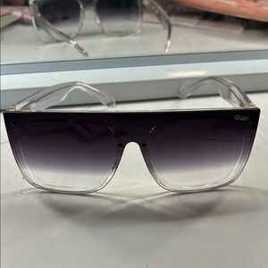 Quay Australia Jaded blue black gradient Clear Women's Sunglasses